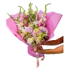 kytice hortenzií, růží a gladiol